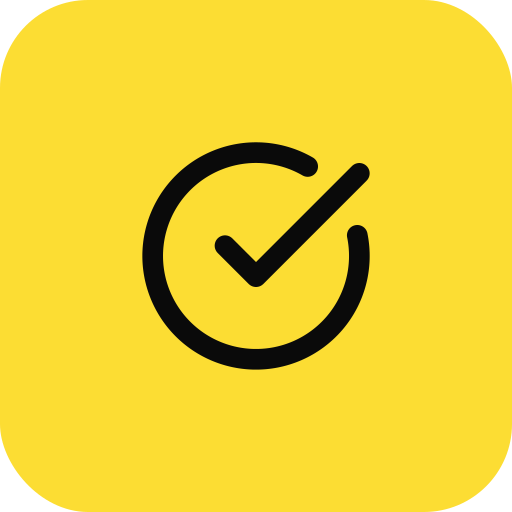 Circled tick icon for step four, issue